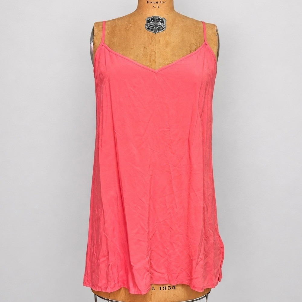 J.Crew Cabana Mini Dress M NWT Ramie Block Print Coral Floral Slip $198 - Picture 3 of 16